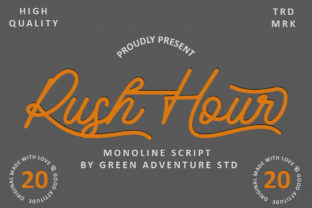Rush Hour Font: A Vintage Script for Editorial Design